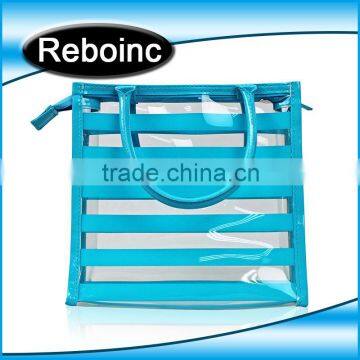 Waterproof Pvc Beach Bag Pvc Tote Bag Handle Shoulder Strap Sand Beach Bag Vinyl Pvc photo-2