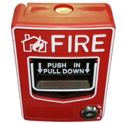 24V conventional manual call point pull down plate button  fire button with key for fire alarm system