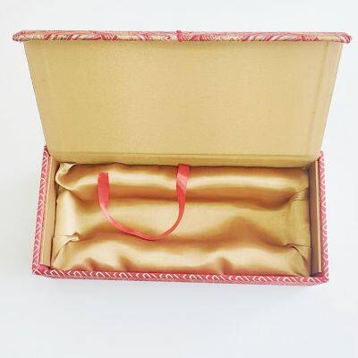 Red Color Song Brocade Box Package Jewelry Box Handicraft Gift Box Artwork Painting Calligraphy Scroll Box photo-2