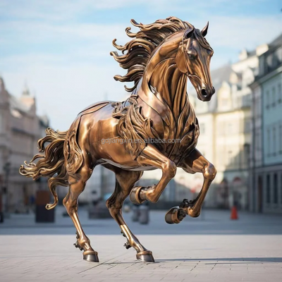 Handcrafted Bronze Horse Sculpture, Dynamic Equestrian Art, Luxurious Home Museum or Gallery, High-end Metal Handicrafts photo-4