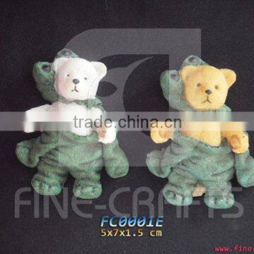 Polyresin Teddy bear crafts fridge magnet