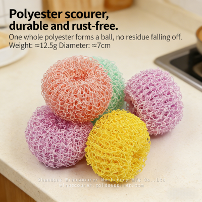 Kitchen Cleaning Ball Natural 100% Polyester Scourer photo-2