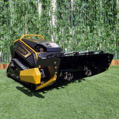 Vigorun Tech Cortacésped con control remoto y orugas de goma. Ajuste remoto fácil de usar para áreas de cultivo