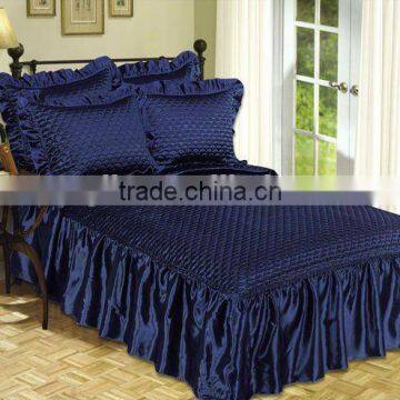 3Pcs Luxury Satin Bedspread Set