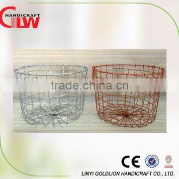 Handmade iron wire basket,wire storage basket for sundries