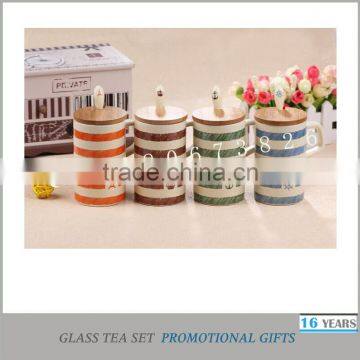 Warm Color Stripe Ceramic Mug Cup Fashion