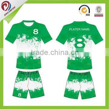 Blue Red Green Yellow Soccer Jersey Sublimation Jersey Thailand