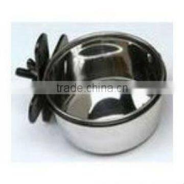 STAINLESS STEEL BIRD FEEDER/COOP CUP