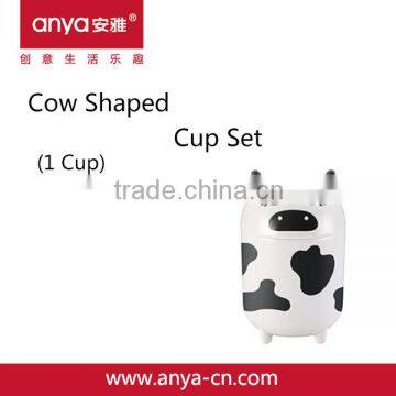 D715-B Creative Animal Cow Shaped Plastic Melamine Cups Set(1 Cup)