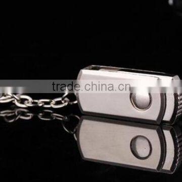 Silver Twister USB Metal Memory Stick 16gb With Keychain
