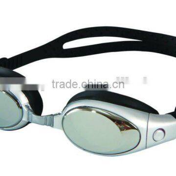 The high quality swimming goggle with high technology impact oiled frames