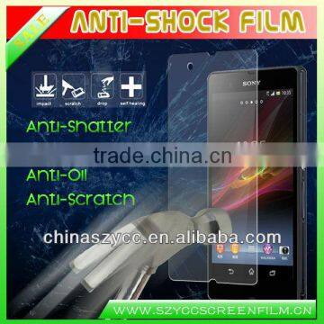 4-6H Hardness PAC New Products 2013 Anti-shatter Screen Guard For Sony XperiaZ L36h