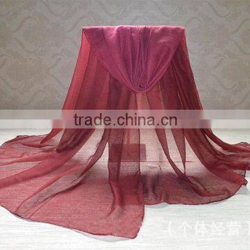 Trend All-match Long Large Gradient Color Ladies' Foulard Scarf Muslim Hijabs