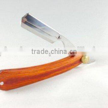 Wooden Straight Razor Natural Wood Color