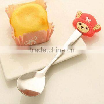 alibaba express cute cartoon spoon with rubber header