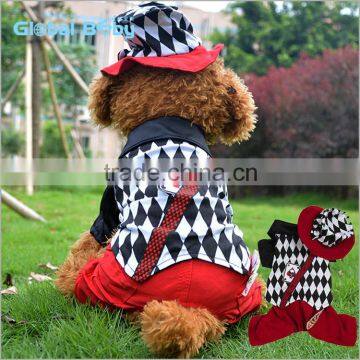 Wholesale poker magician cosplay jumpsuit for pet dog on halloween