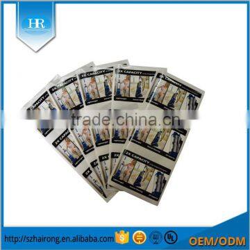 Glassine paper removable synthetic sticker with hot stamping