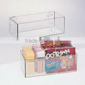 Wall mounted acrylic storage box with cupule