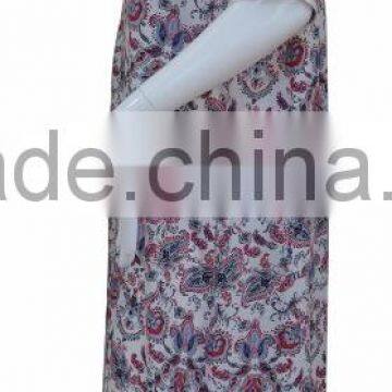 100% Rayon Top Fashion Traditional Print Muslim Abaya With Beads photo-4