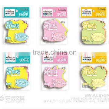 3*3 inch Shaped Sticky Notes Sticky Note Pad for 3 Layer 6102