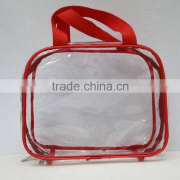 Hot selling clear plastic toiletry bags,light wight travel washing bags,necessaire women handbags