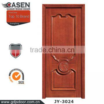 fancy design finished surface solid teak wood designer entry door