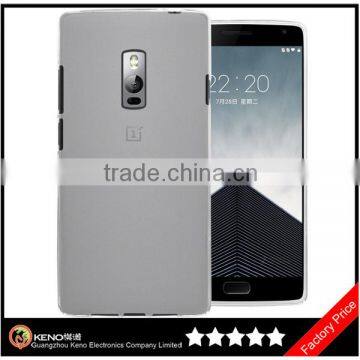 Keno Nature 0.6mm Slim Crystal Grey TPU Soft Case Shell for OnePlus 2