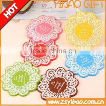 Promotional Exquisite Gift Eco-friendly Round Silicone Cup Mat, Wholesales Tea Cup Coaster