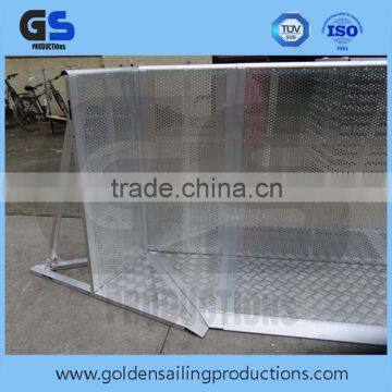 High quality aluminum crowd barrier , multiple angle corner for concert sercurity