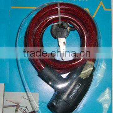 Red Cable Bicycle Lock