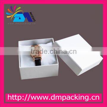 matt white watch packing box with pillow insert