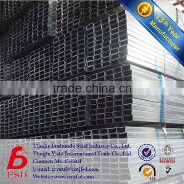 q235 pre galvanized rectangular steel pipe