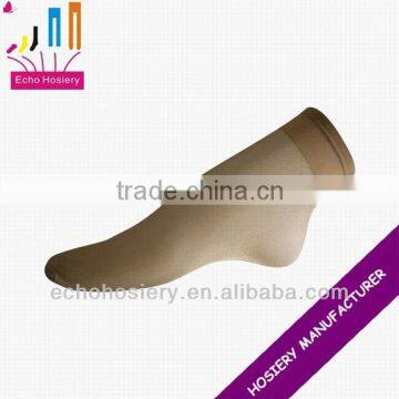 Ladies nylon glossy ankle socks