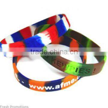 Multi Colour Embossed Wristbands