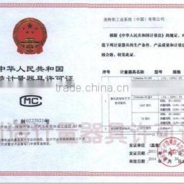 Licence for manufacturing measuring instruments