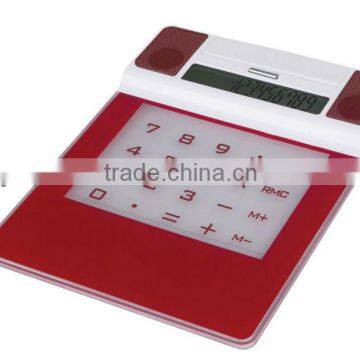 USB calculator mouse pad with usb hub and speaker