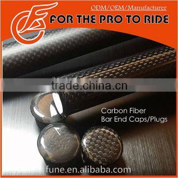 Bike Handlebar End Caps Carbon Fiber UD 3K