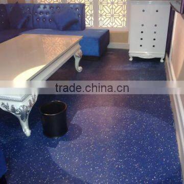 Shock absorption rubber flooring