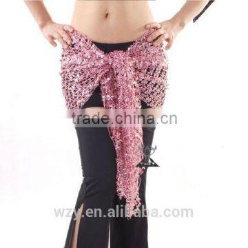 Belly Dancing Clothing Lady Purple Sexy Velvet Belly Dance Hip Scarf photo-4