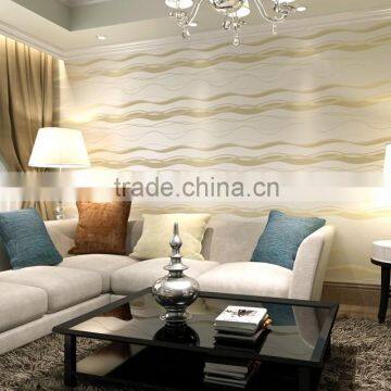 Beautiful Home Interior Decorative 3d Stripe Wallpaper photo-2