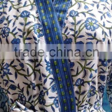Block Printed Cotton Kimono Women Robe Wholesaler photo-2