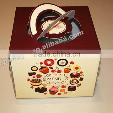 Birthday Food Grade Brown Cake Box With Handle photo-2