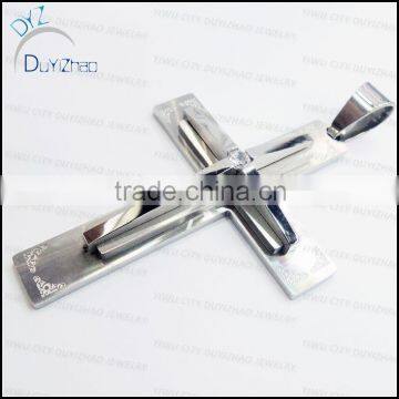 iced out stainless steel big cross pendant jewelry