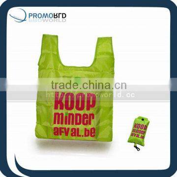 Convenient shopping bag foldable convenient Green color folding bag