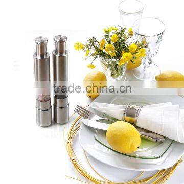 High Quality Stainless Steel Salt and Pepper Mill With Manual Button photo-6