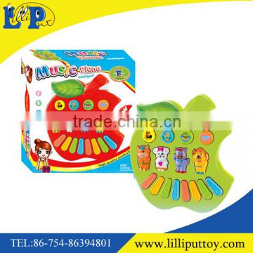 Newest design music cute apple piano toy for kids