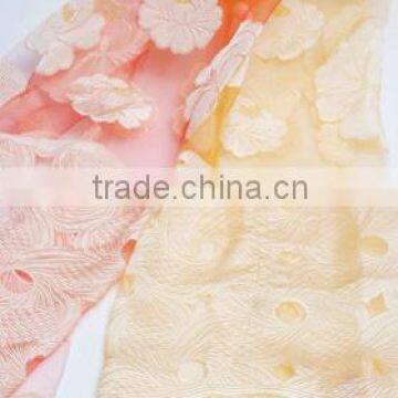 Polyester Flower design cut-out curtain fabric