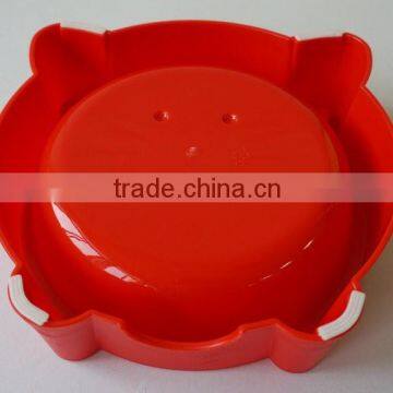 Cat Shaped Plastic Pet Bowl With Anti Skid on Bottom photo-3