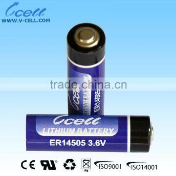 ER14505 3.6V AA 2500mAh Lithium battery