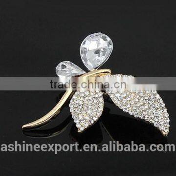 Exqusite Elegant Bulk Crystal Butterfly Wing Brooch/handmade Crystal Rhinestone Brooch photo-2